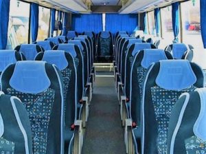 blue bus seats